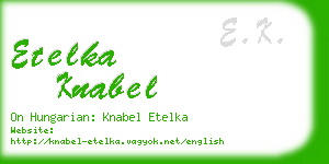 etelka knabel business card